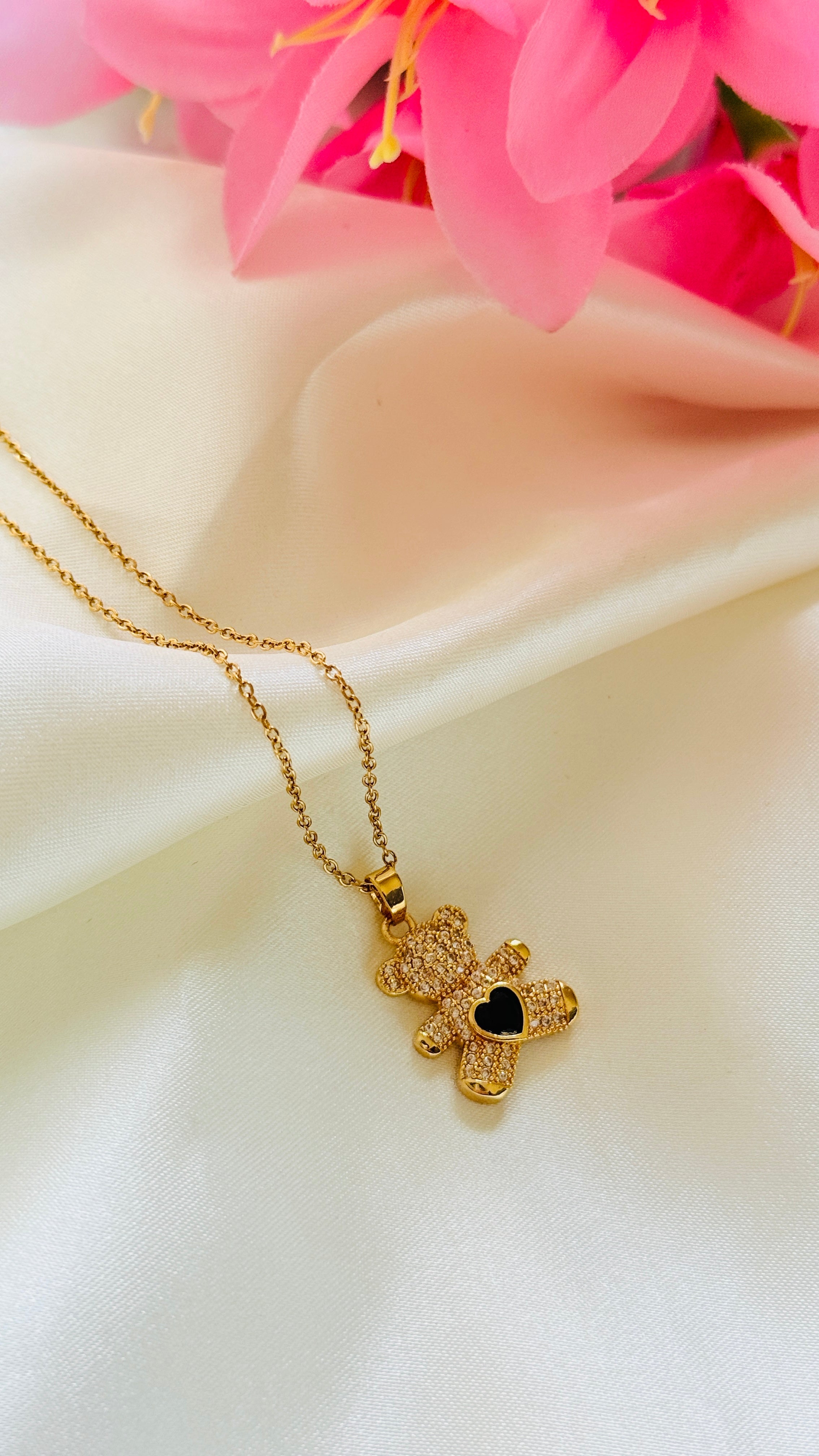 Cute Labubu Anti tarnish stainless steel neck Chain RJ121