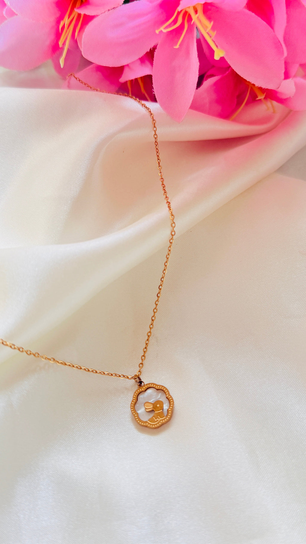 Bunny In moon Anti tarnish stainless steel neck Chain RJ124