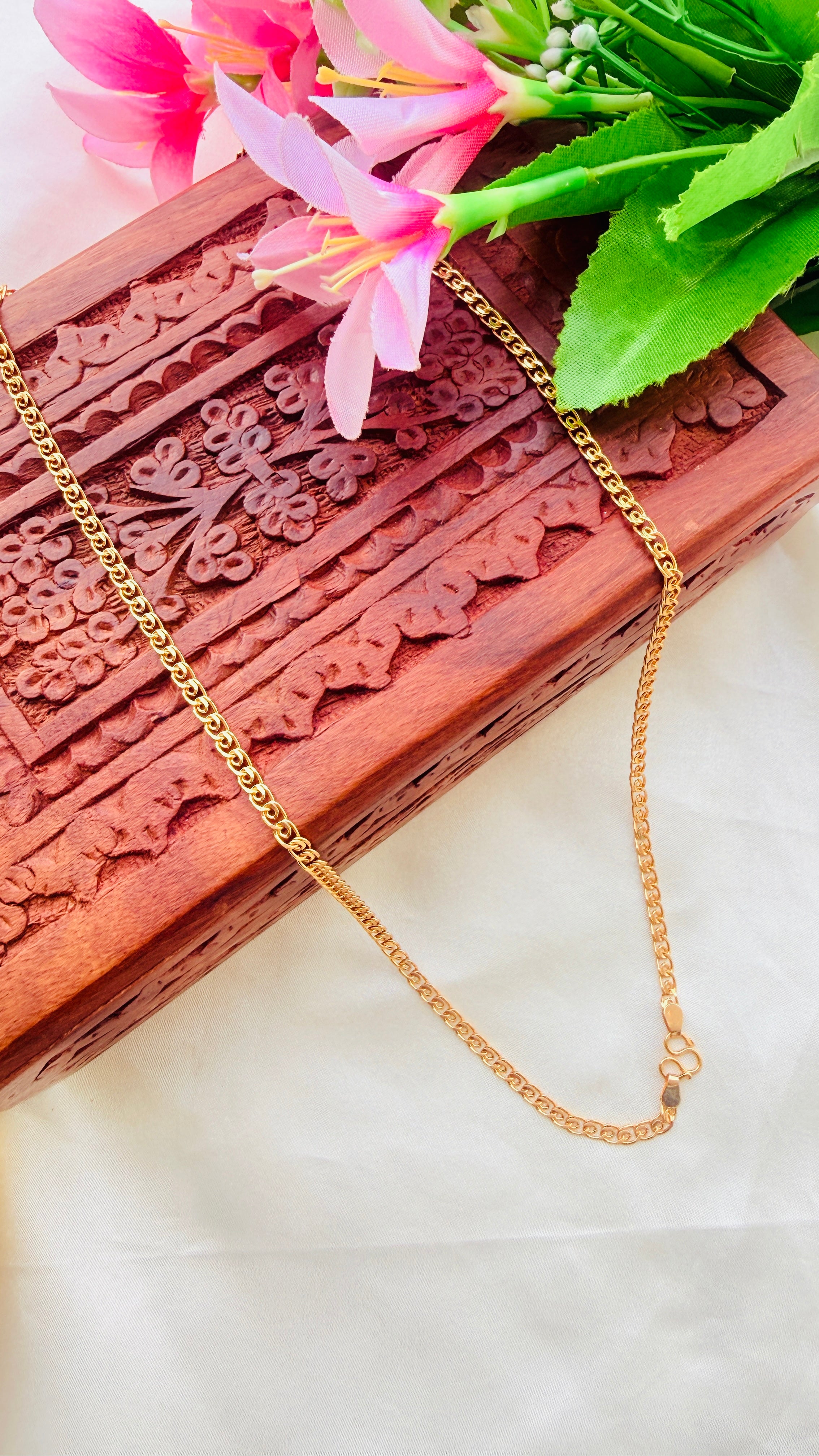 Peeli Gold Plated Daily Wear Chain RJ343