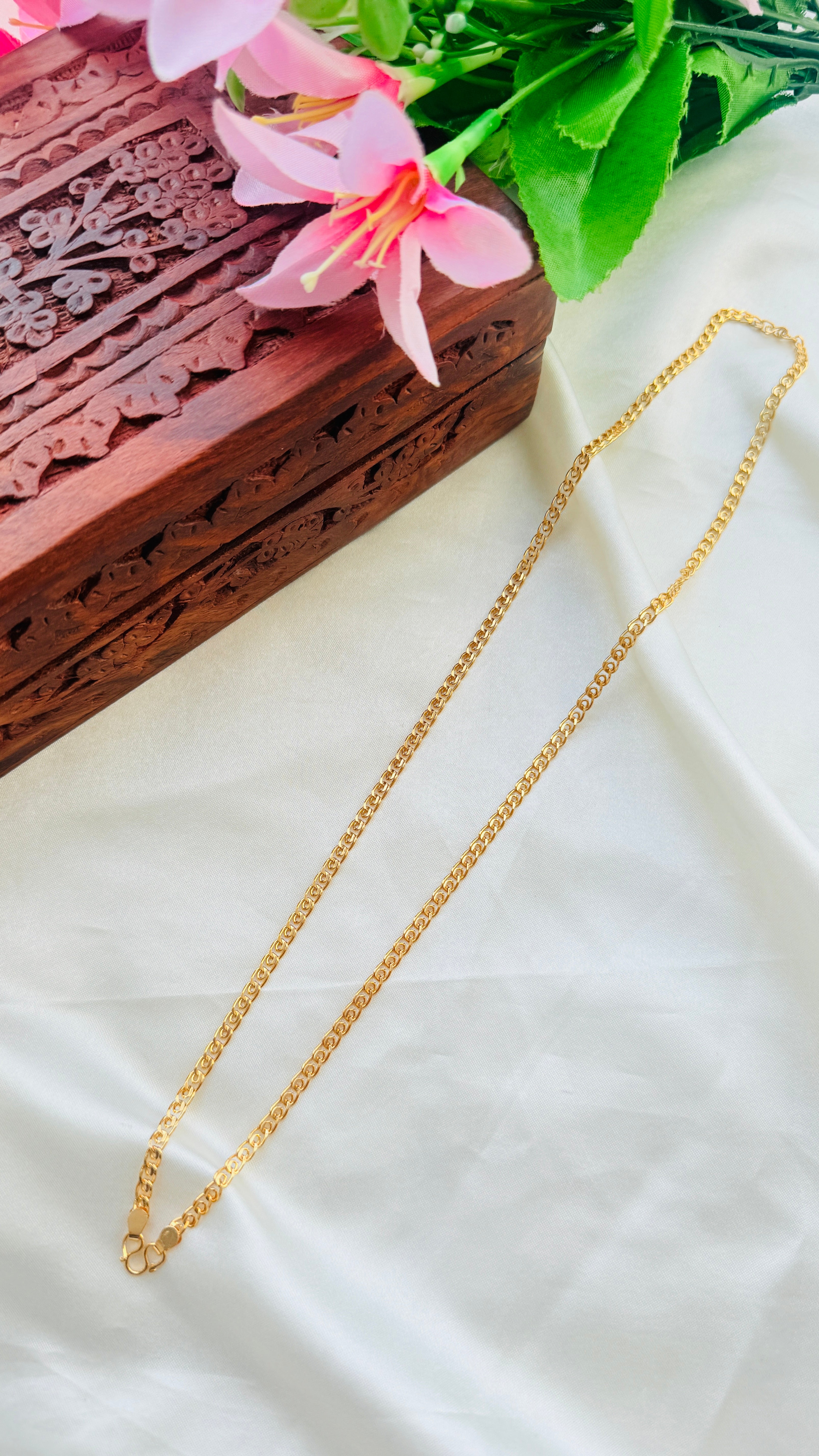 Peeli Gold Plated Daily Wear Chain RJ343
