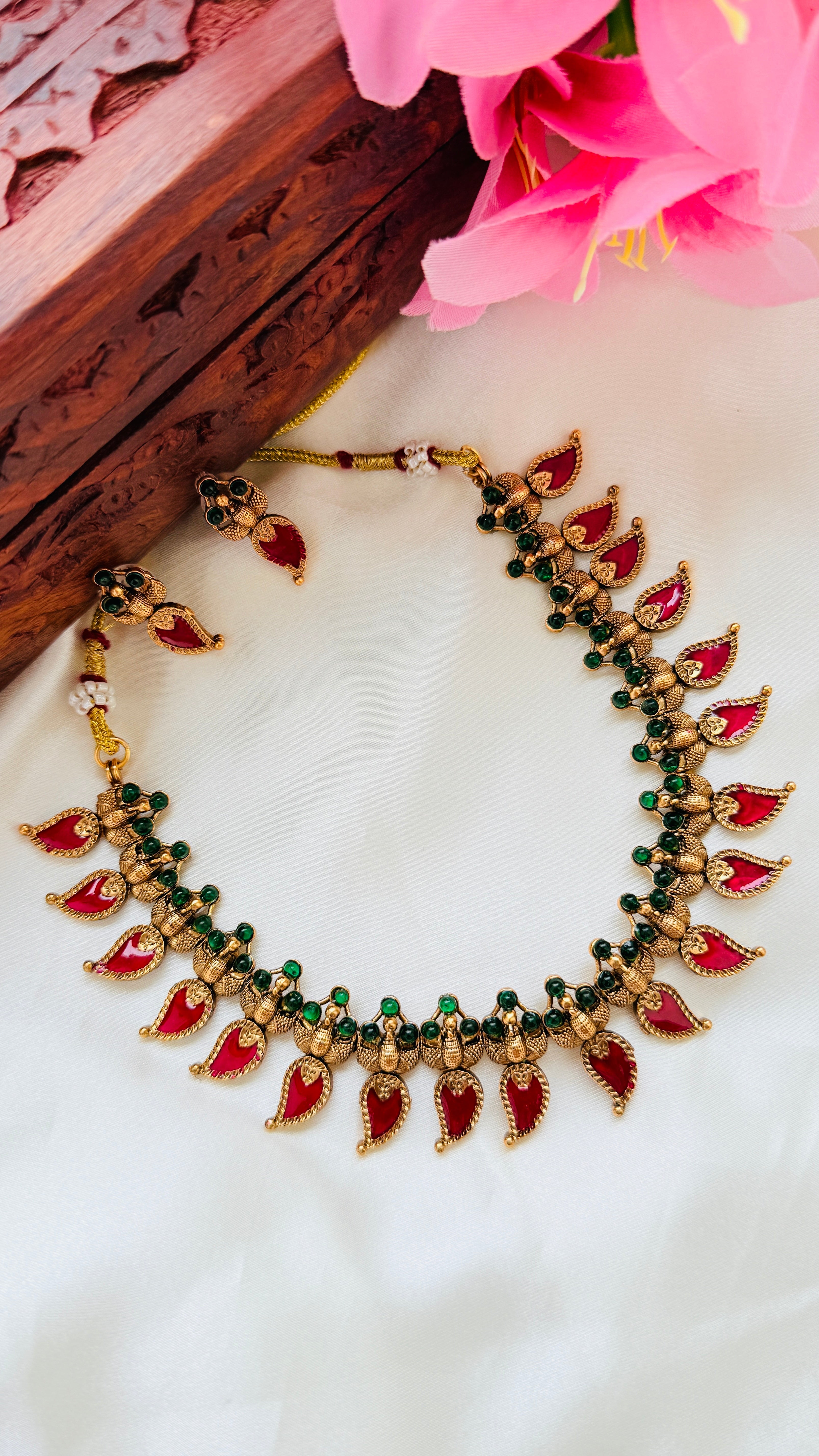 Shikhi Antique Palakka Necklace RJ176