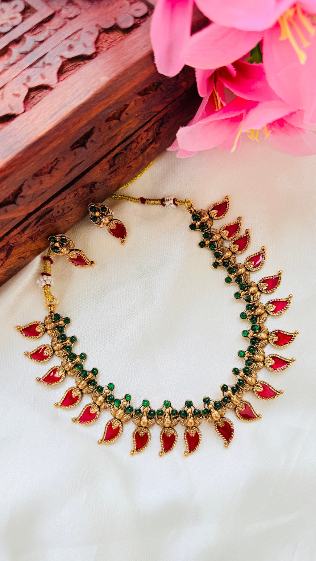 Shikhi Antique Palakka Necklace RJ176