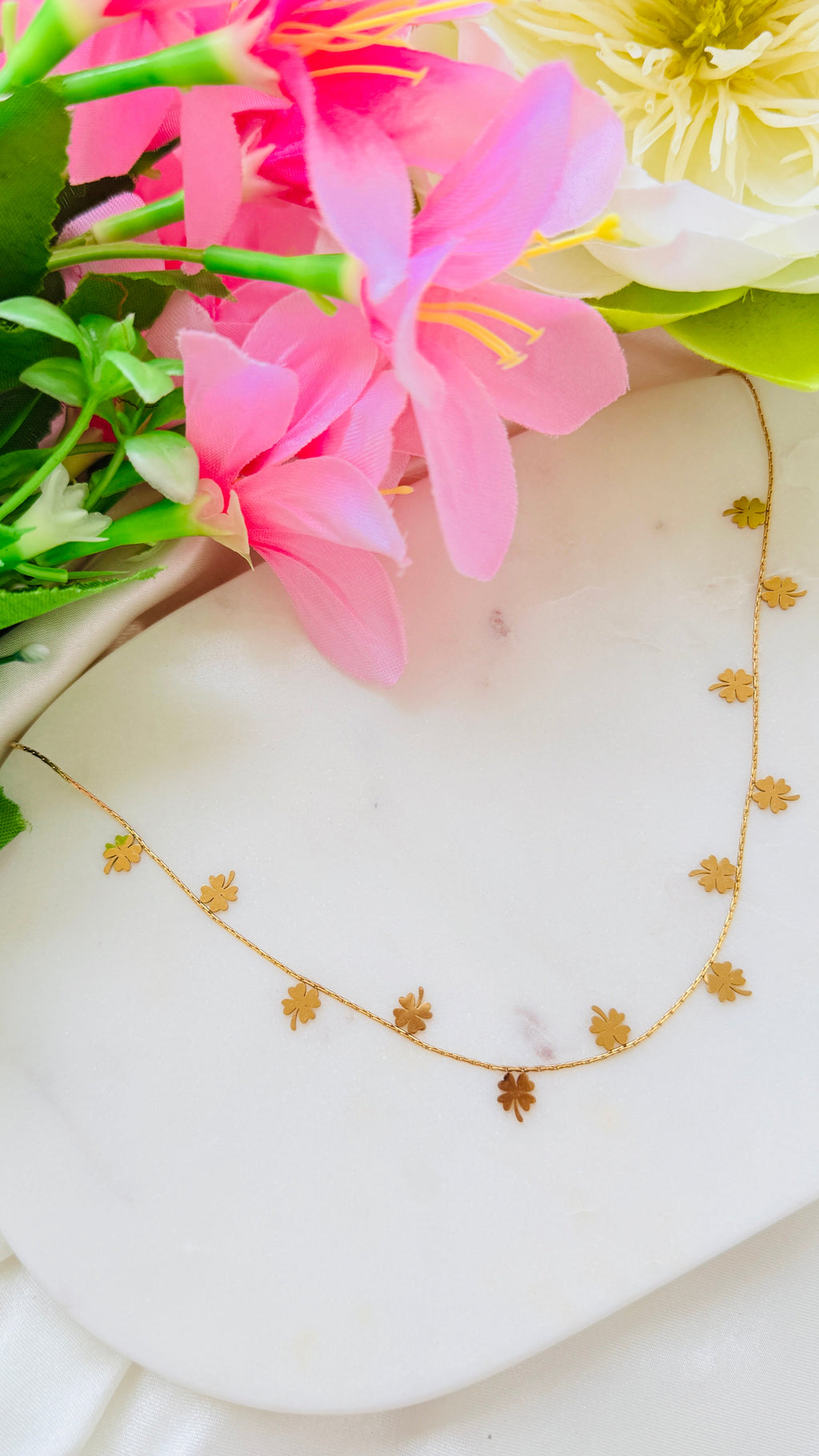 Blossom Anti tarnish stainless steel neck Chain RJ209