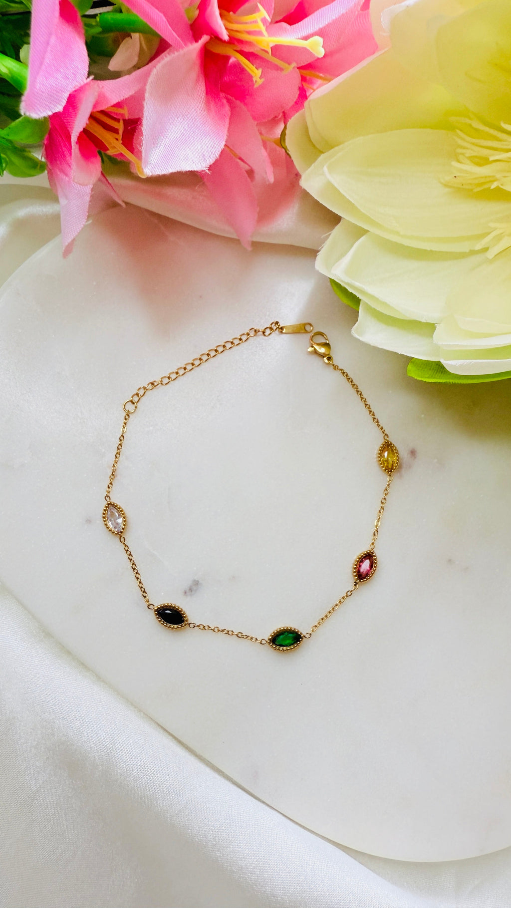 River Pebble Charm Anti Tarnish Bracelets RJ227