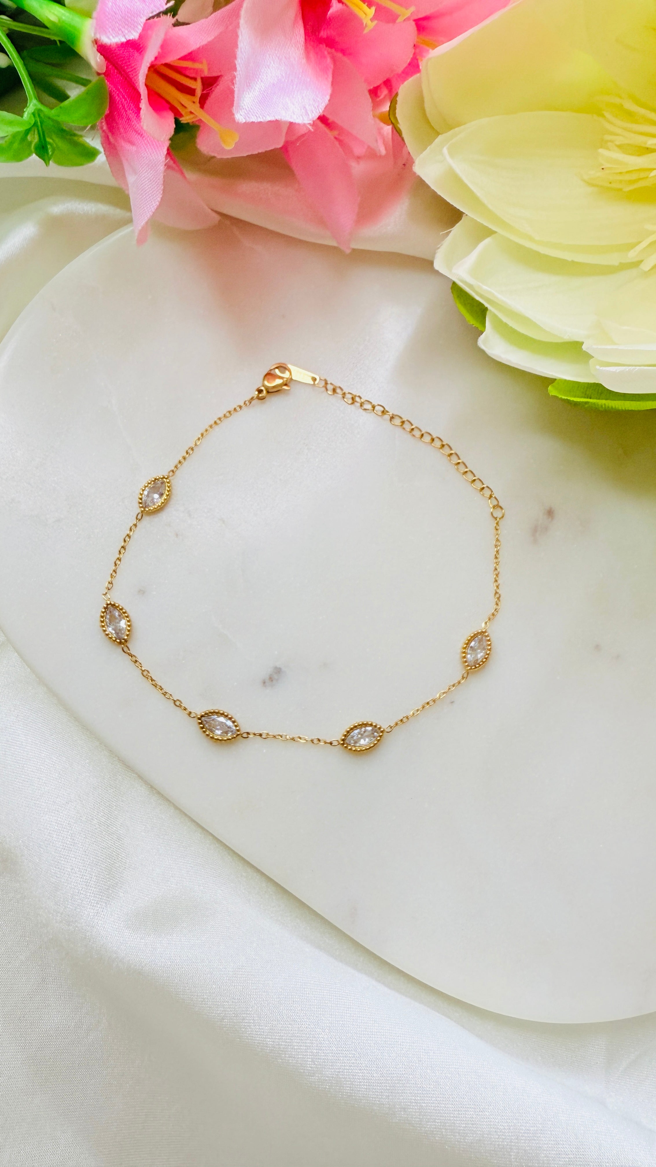 River Pebble Charm Anti Tarnish Bracelets RJ227