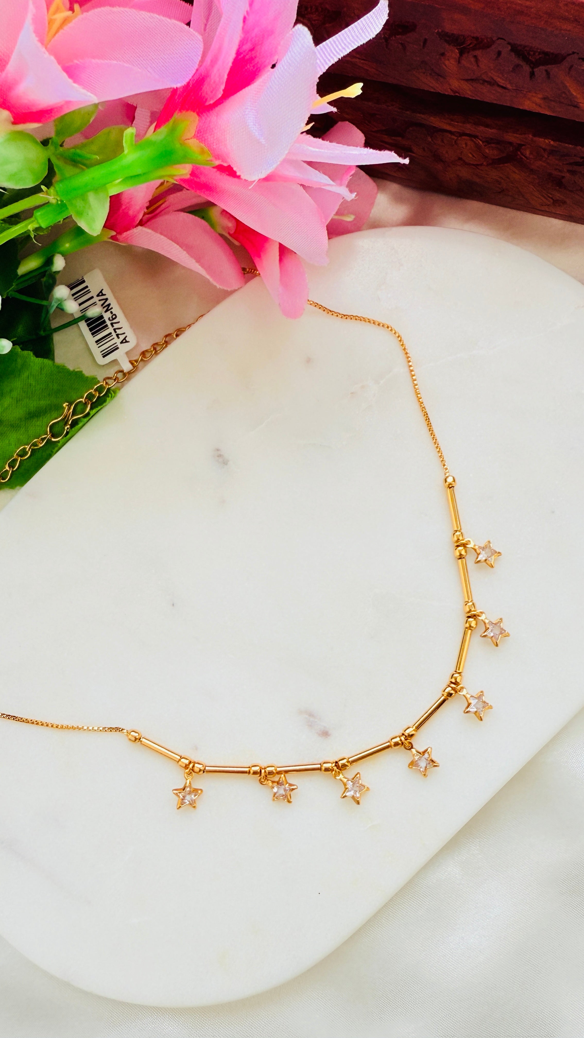 Twinkles Starts Gold Plated Necklace RJ233