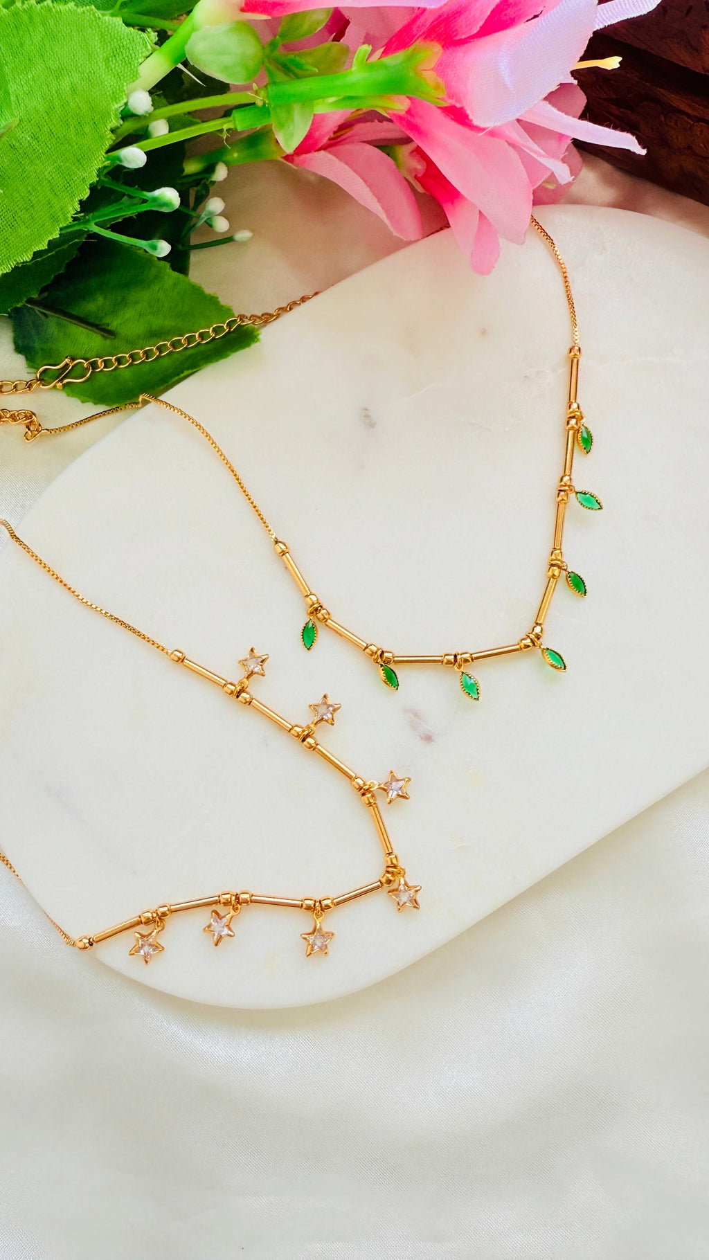 Twinkles Starts Gold Plated Necklace RJ233