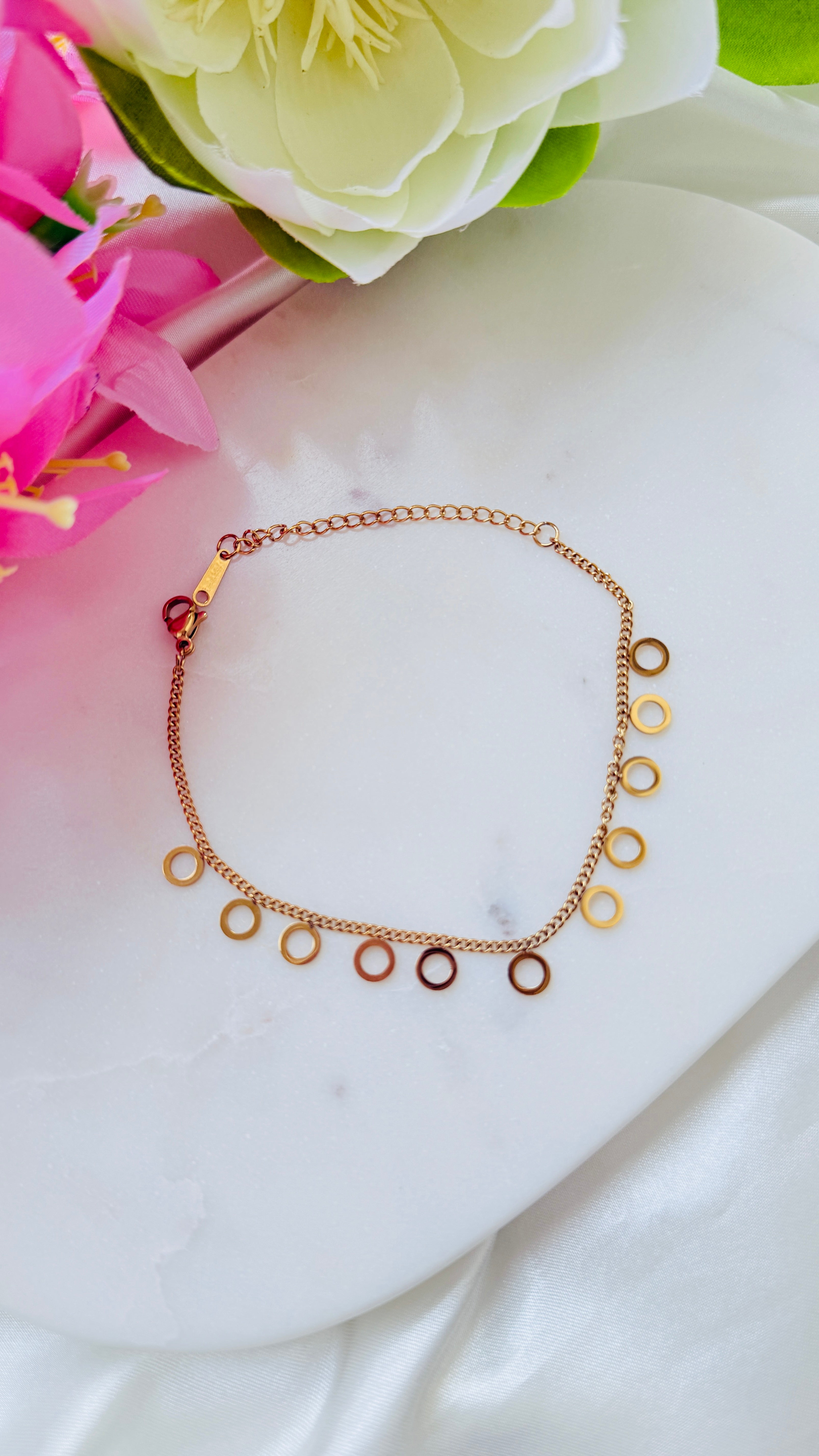 Circle Charm Anti Tarnish Bracelets RJ236