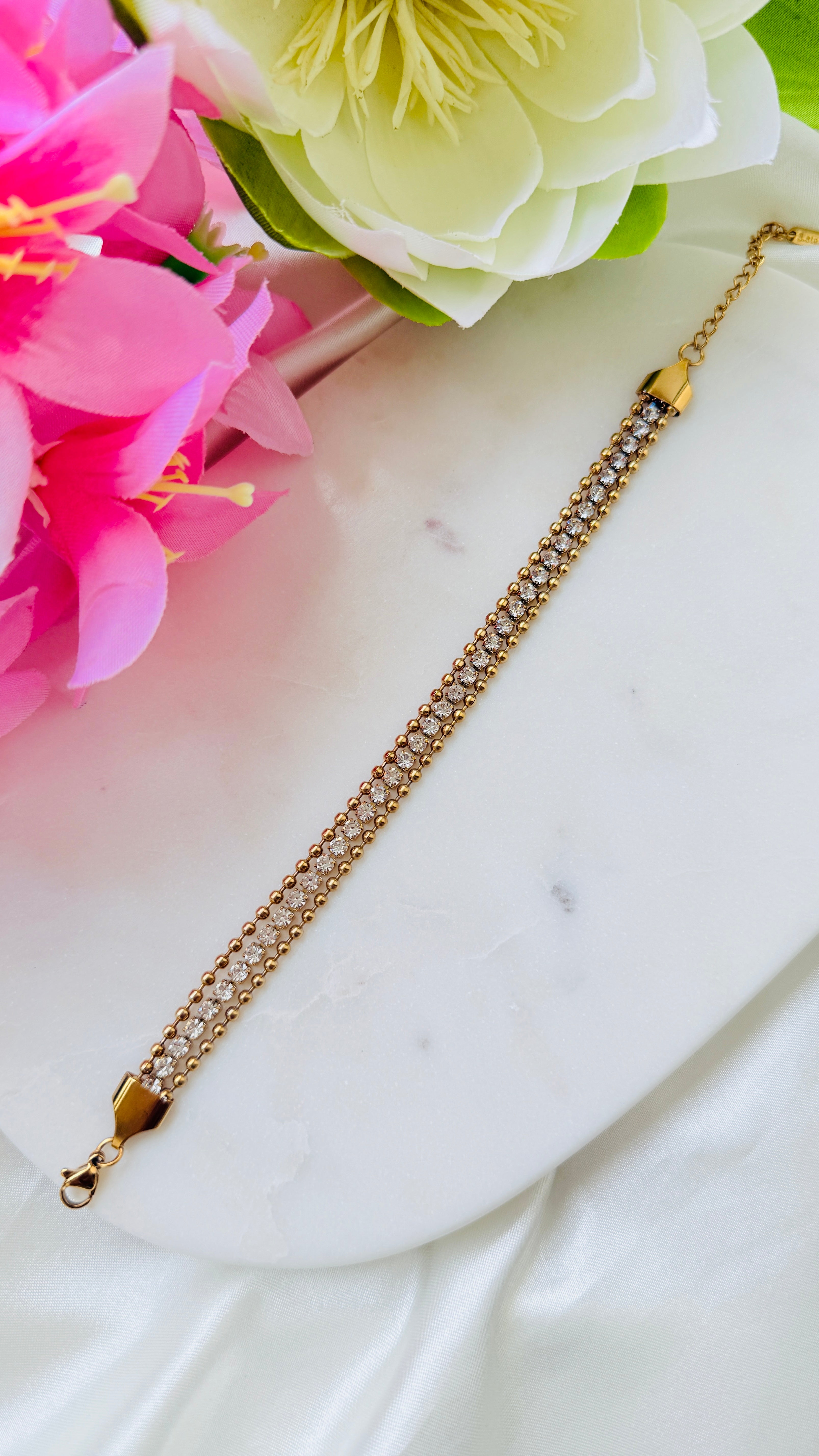 Dazzling Layer Charm Anti Tarnish Bracelets RJ241