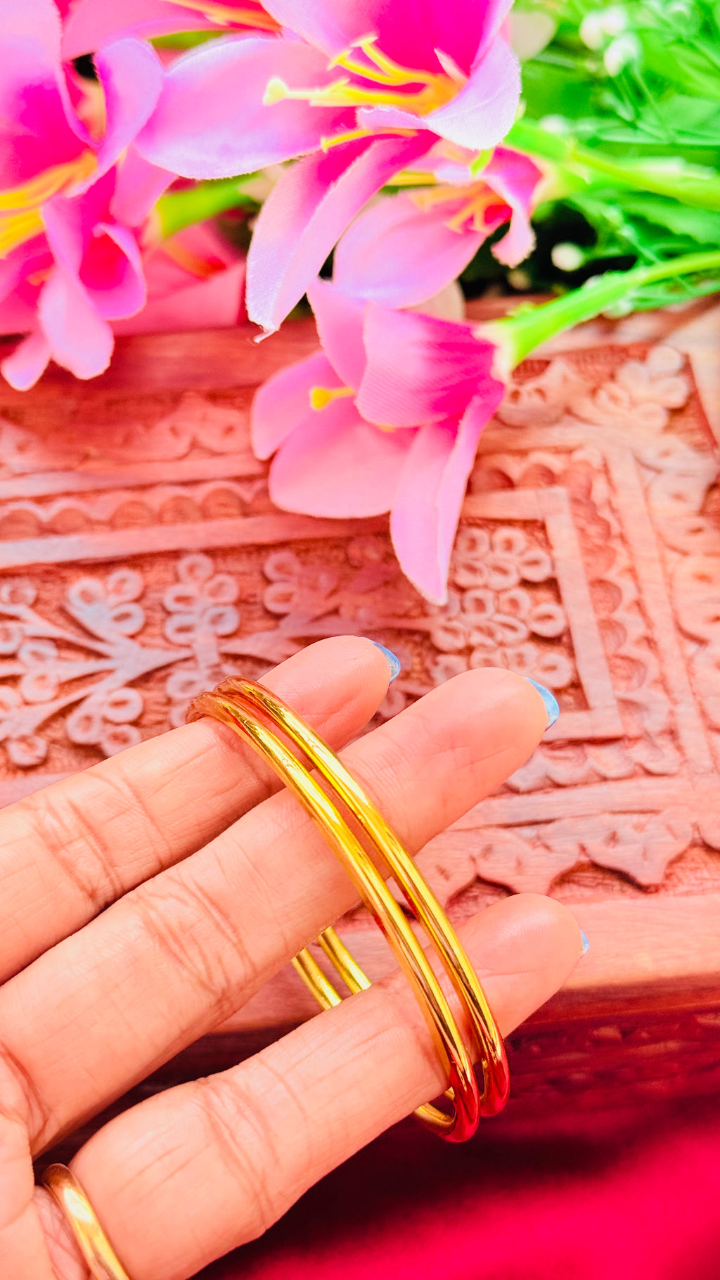 Daily Wear Plain Gold Plated Bangle RJ264