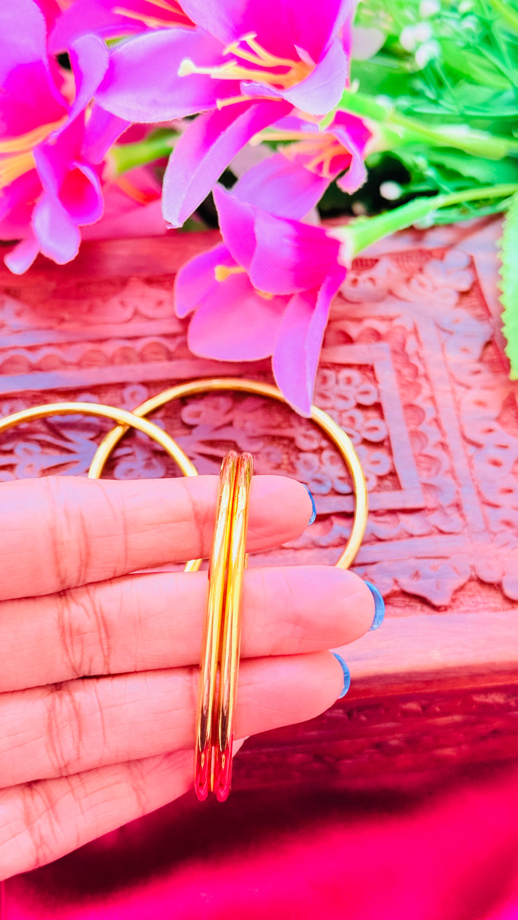 Daily Wear Plain Gold Plated Bangle RJ264