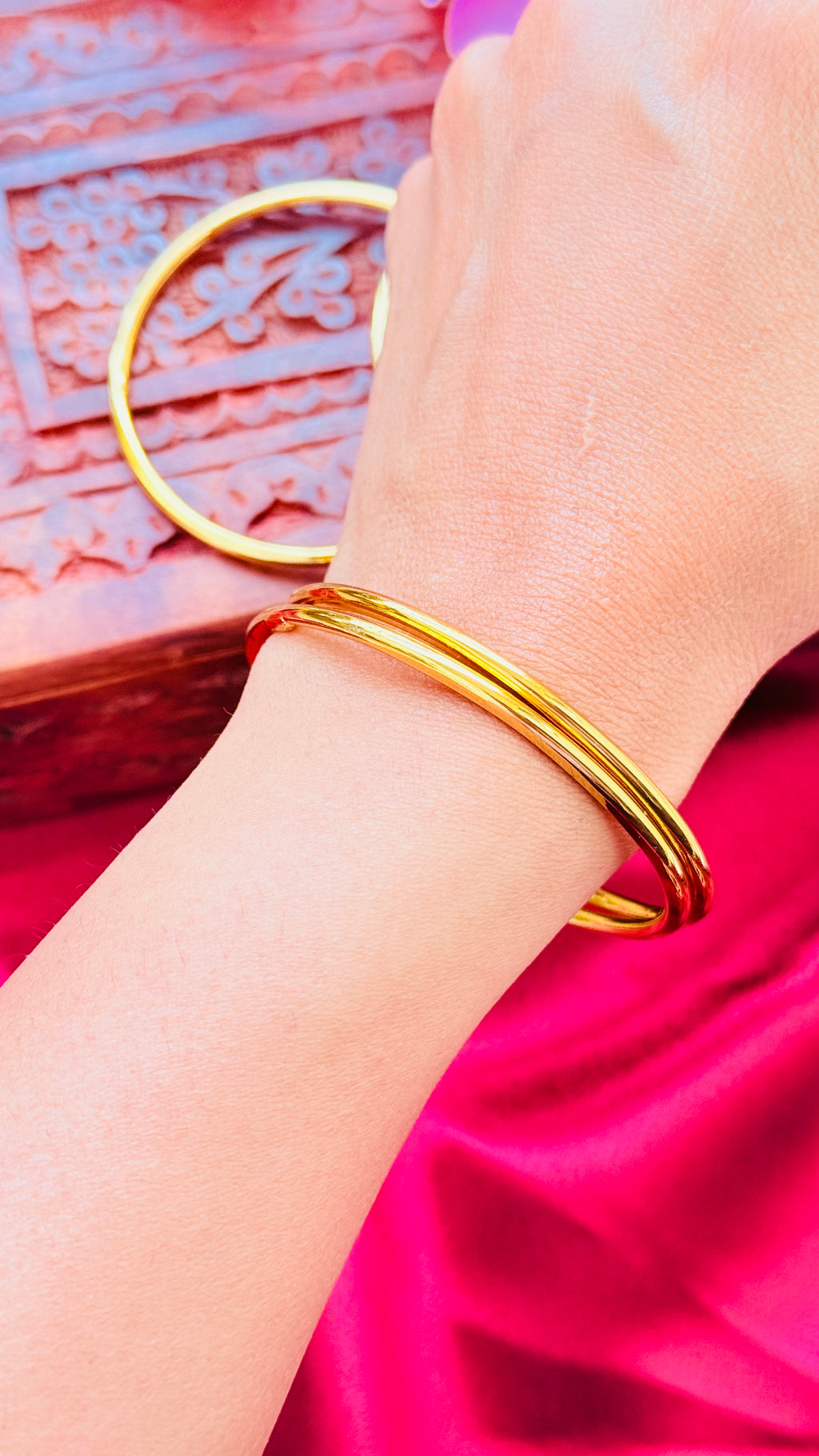 Daily Wear Plain Gold Plated Bangle RJ264