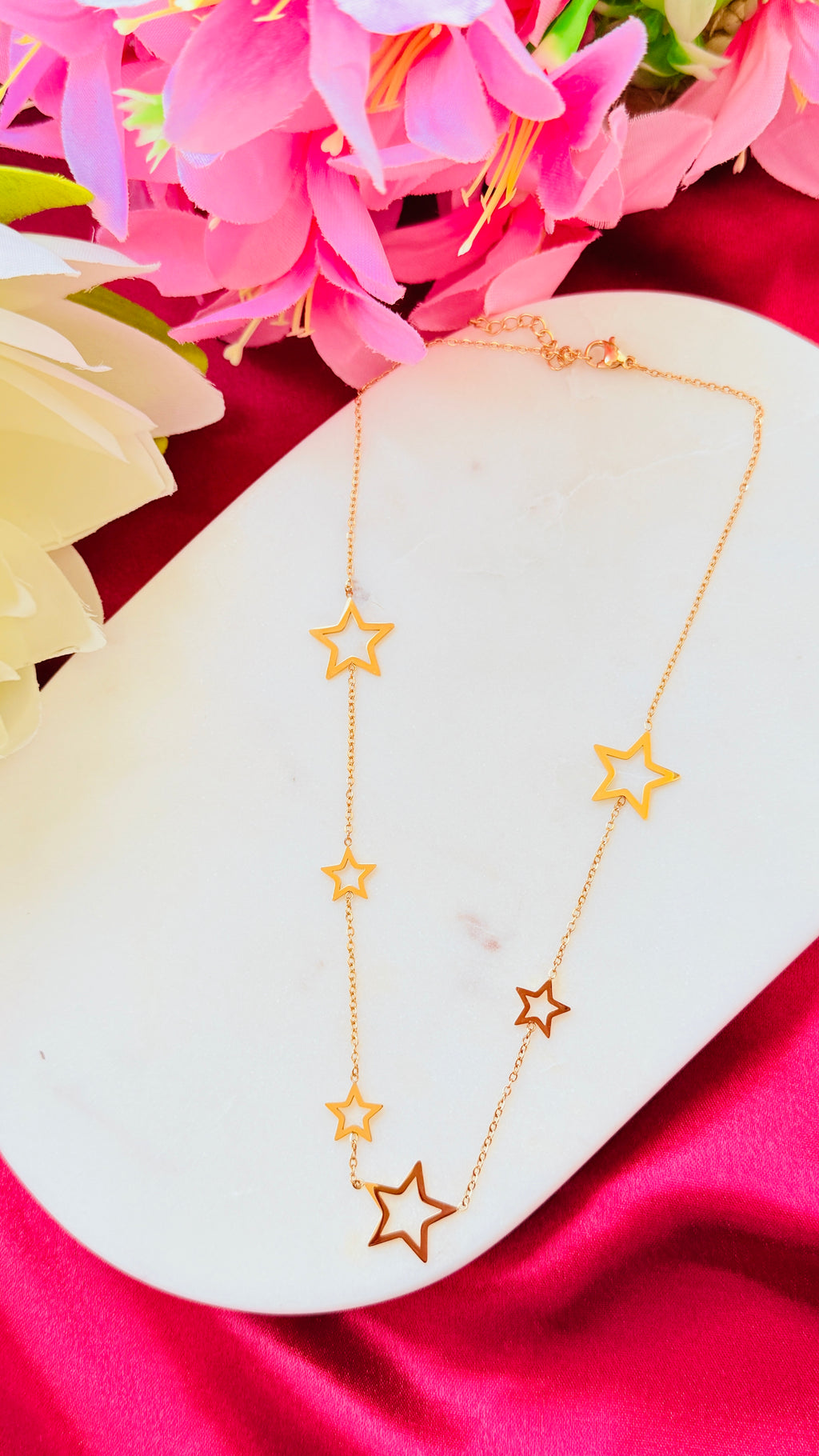 Star night Anti tarnish stainless steel neck Chain RJ266