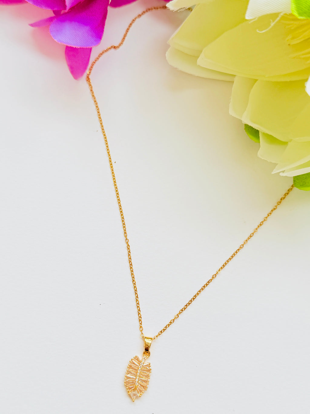 Golden Leaf Antitarish Stainless Steel Neckchain RJ276