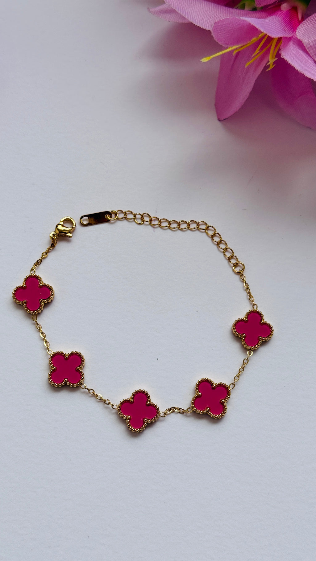 Pink Clover Bracelets RJ300