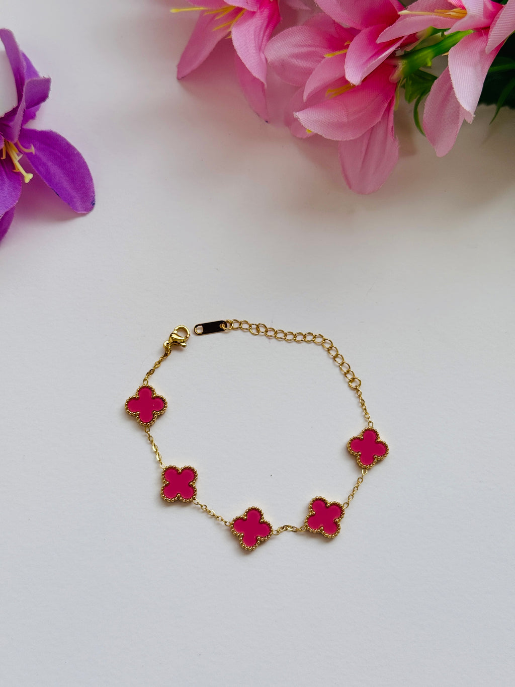 Pink Clover Bracelets RJ300