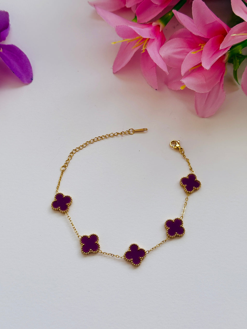 Purple Clover Bracelets RJ301
