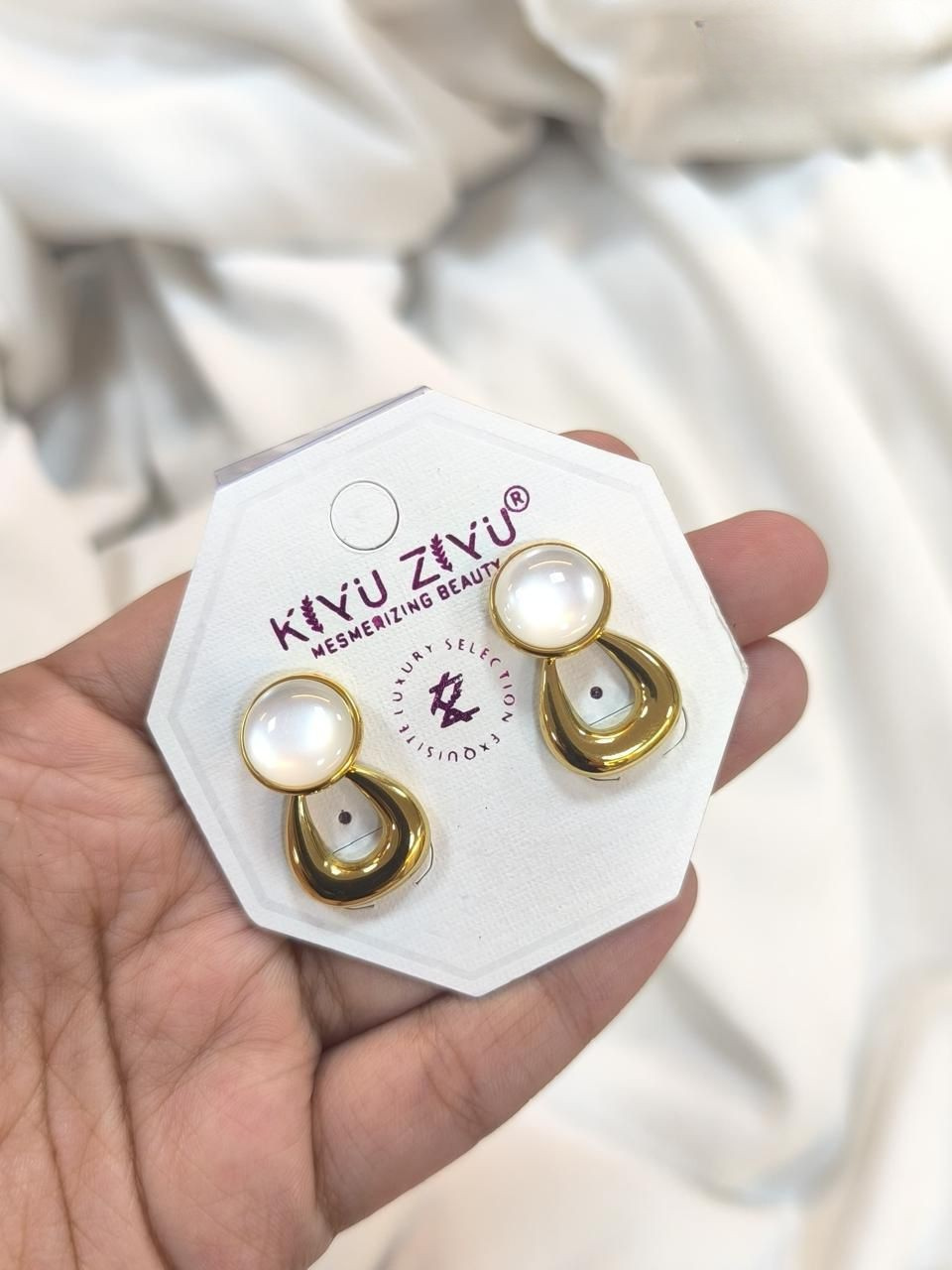 Glow Drop Anti tarnish stainless Earrings RJ160