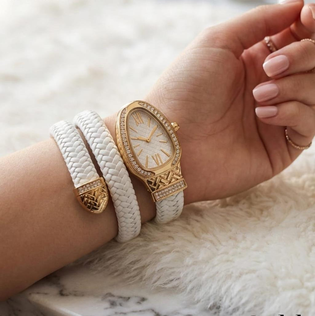 Trendy Snake Watch RJ353 White